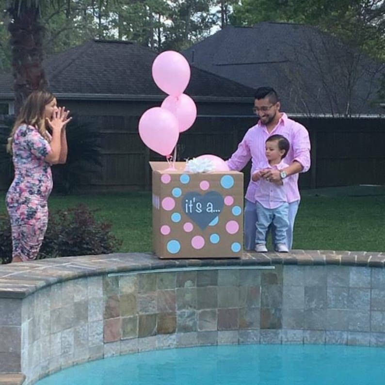 Balloon Box Gender Reveal Sign it/'s a..