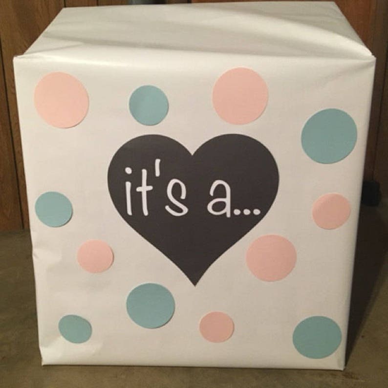 Balloon Box Gender Reveal Sign it/'s a..