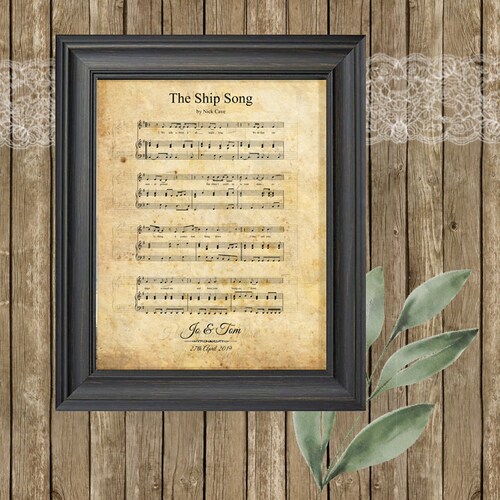 Printable Custom Music Sheet Custom Song Anniversary Gift Etsy