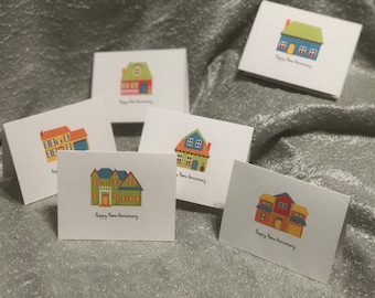 Happy Home Anniversary / Set of 12 / Realtor Cards / 5.5" x 4.25" / New Home / Housewarming / New Home