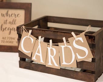 Wedding Cards Sign / Card Box Sign / Rustic Wedding / Wedding Decor / Gifts