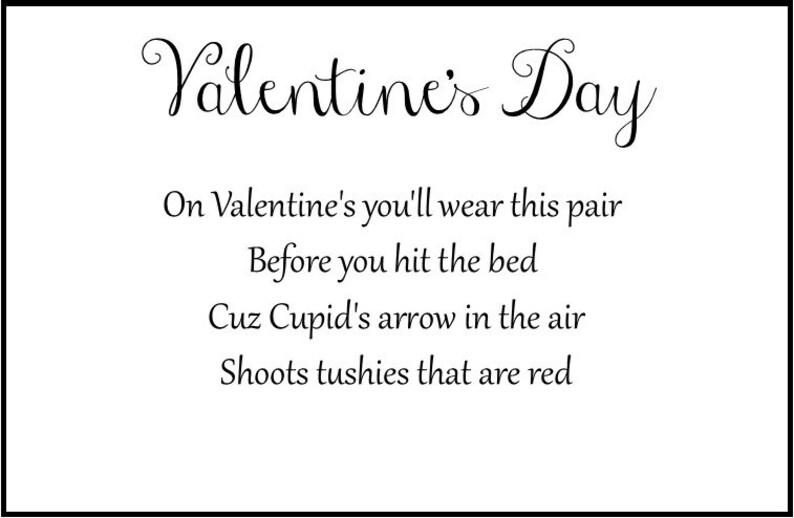 Bridal Shower Panty Poem Etsy