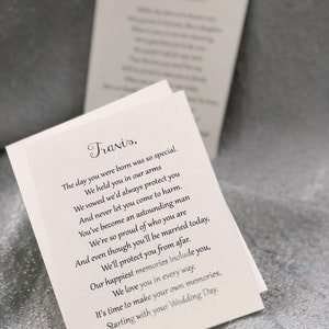 Lettres aux mariés / Le jour de votre mariage / Beau-fils et belle-fille / Mariage / Cadeau de mariage