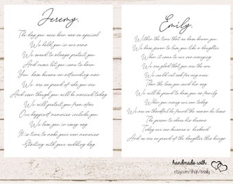 Letters to the Bride and Groom / On Your Wedding Day / Son and Daughter in law / Wedding / Wedding Gift