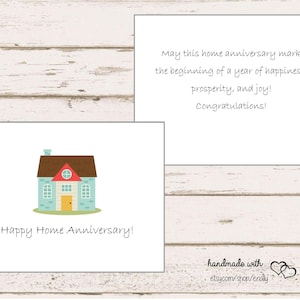 Joyeux anniversaire à la maison / Jeu de 12 / Cartes d'agent immobilier / 5,5 x 4,25 pouces / Maison neuve / Pendaison de crémaillère / Maison neuve