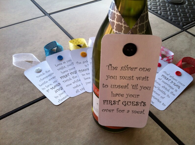 Wine Poem Tags Bridal Shower/Wedding Etsy