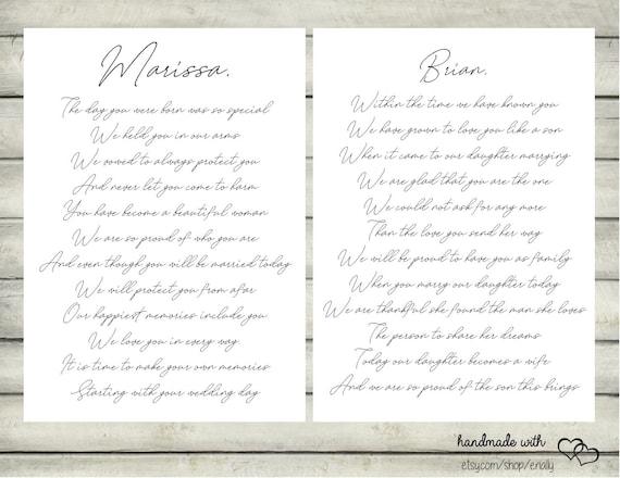 Examples of a Letter to the Bride on Her Wedding Day: Unveiling