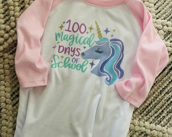 100 Days of School Shirt | Unicorn | Magical