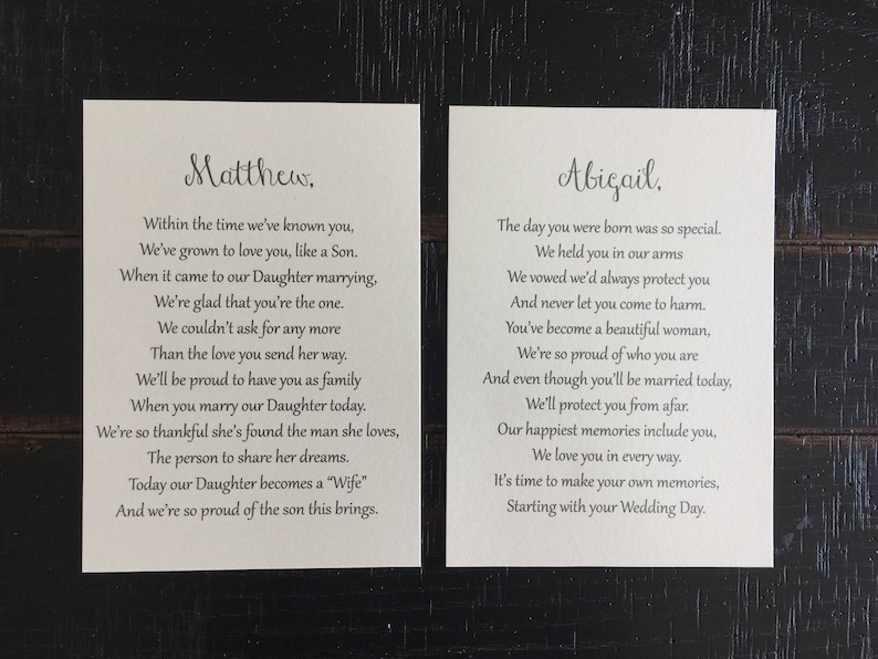 Letters to the Bride and Groom / on Your Wedding Day / Etsy