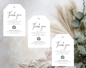 Realtor Thank You Tags /Client Gift, Housewarming