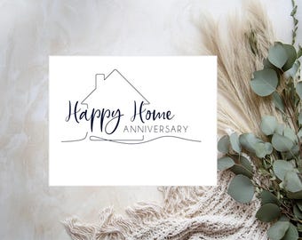 Home Anniversary Card Set, Realtor Client Housewarming Gift