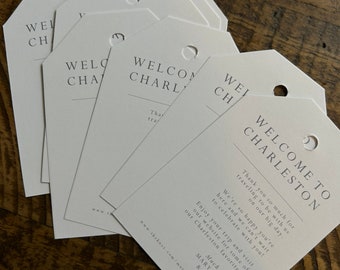 Wedding Welcome Tags / Wedding Hotel Bags / Set of 8 / Destination Wedding Tags / Welcome Tags