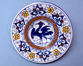 Romolo Apicella Hand Painted Italian Plate, Vintage Made in Vietri