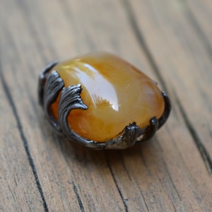 Beautiful, Handmade Agate and Silver Pendant