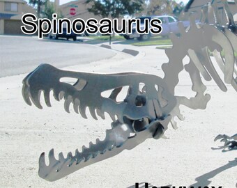 Spinosaurus Dinosaur 3D Puzzle Metal Art Sculpture Plasma Cut, Gift Ideas, Gift, Dino, Prehistoric, Jurassic   Park, Fossil, Modern Art