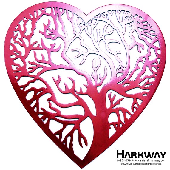 Heart Shaped Tree of Life metal wall art. A great gift idea. Etsy