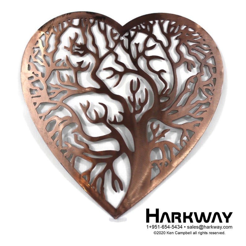 Heart Shaped Tree of Life metal wall art. A great gift idea. Etsy