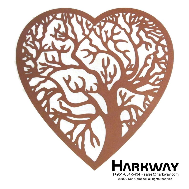 Heart Shaped Tree of Life metal wall art. A great gift idea. Etsy