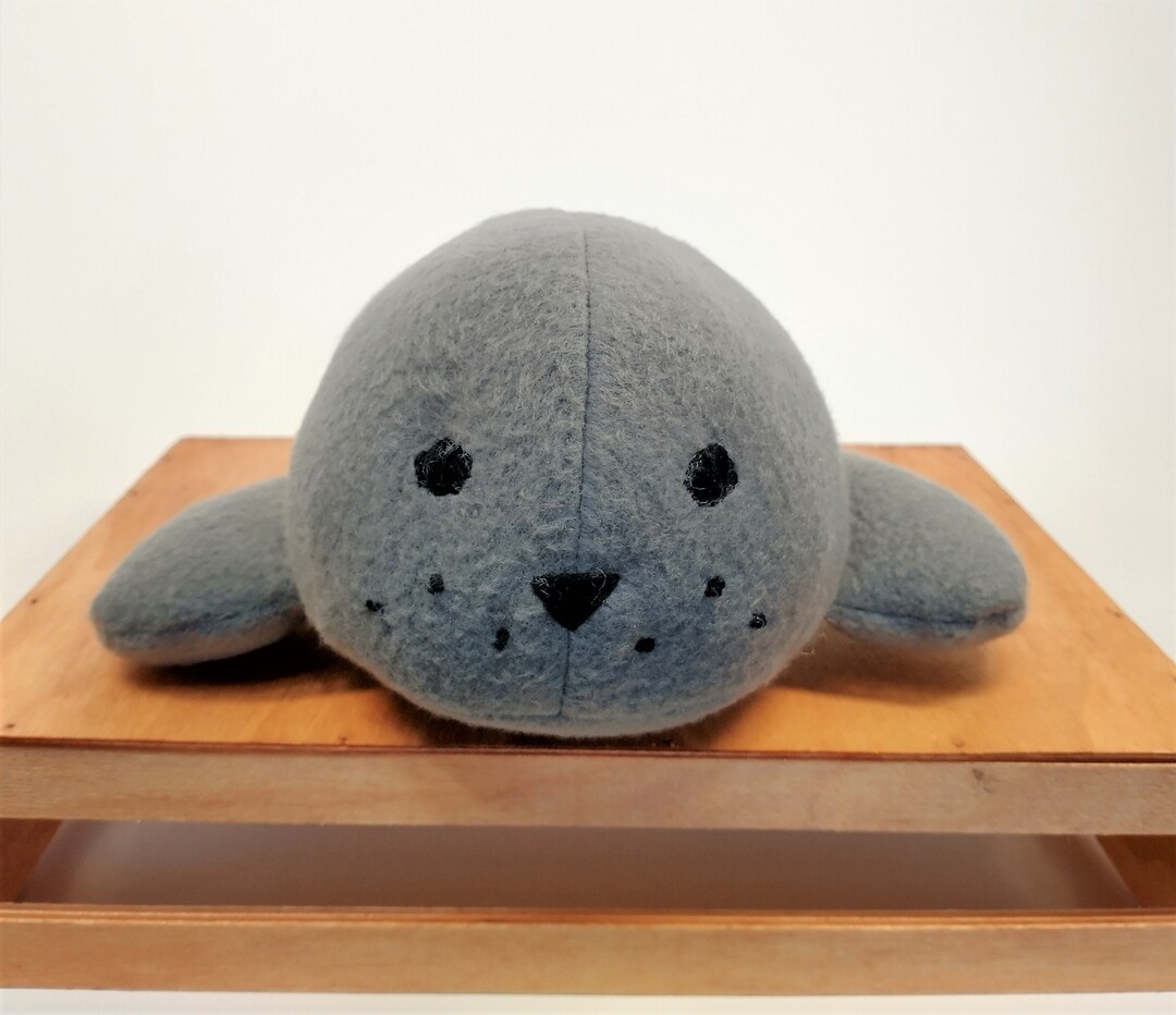 Embroidered Baby Seal Stuffed Animal Plush Etsy