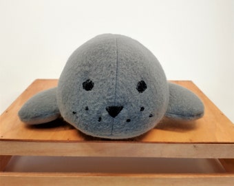 Embroidered Baby Seal, stuffed animal plush