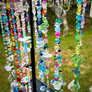Feng Shui Garden or Home Crystal Sun Catcher Strands - Various Colors, Styles and Length