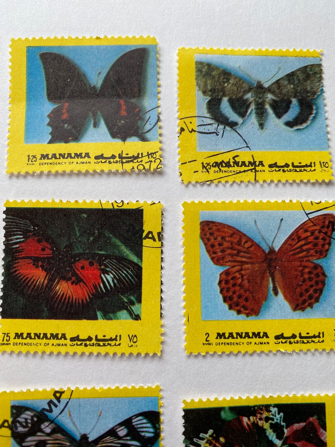 Butterfly World Stamps Butterfly Art Postage Stamps Postal Etsy
