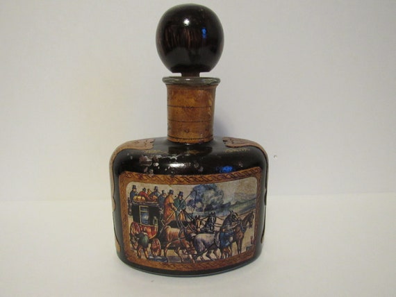 Vintage Rico Glass Decanter Decorative Liquor Bottle Decanter Etsy