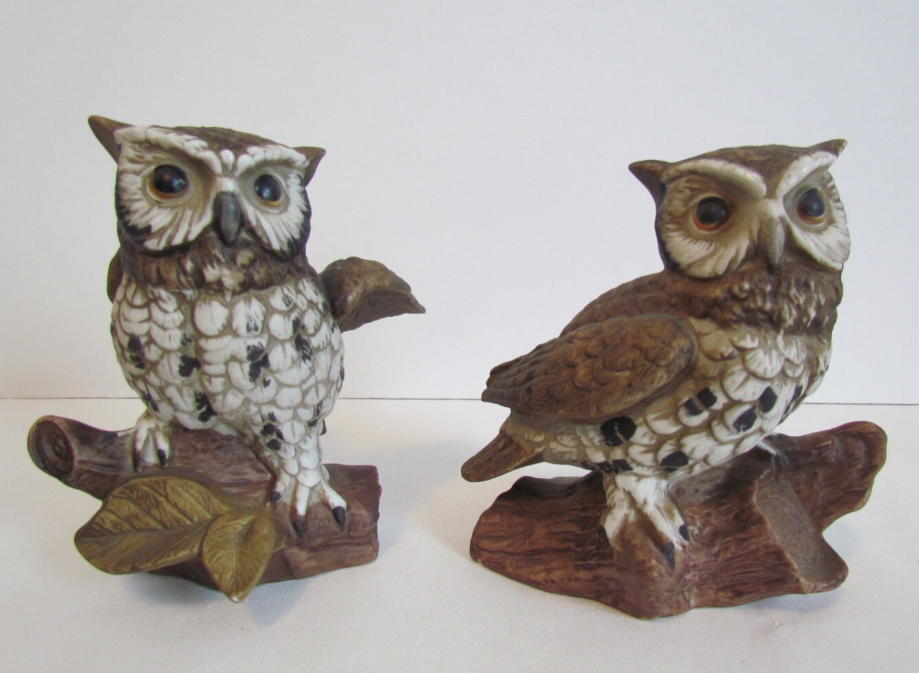 Vintage Ceramic Owl Set Woodland Creatures Homco Kitchen Etsy