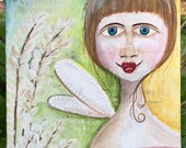 Mixed Media Girl, Girl on Sheet Music