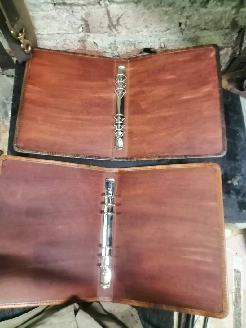 Genuine Leather Binder Bible Cover Etsy