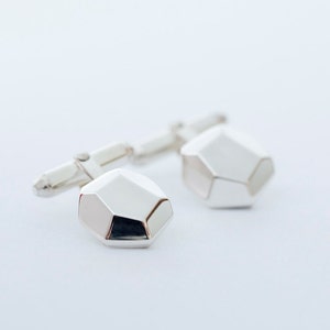 Silver Rock Cufflinks image 1