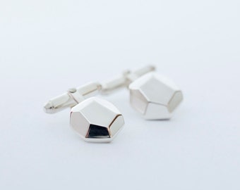 Silver Rock Cufflinks