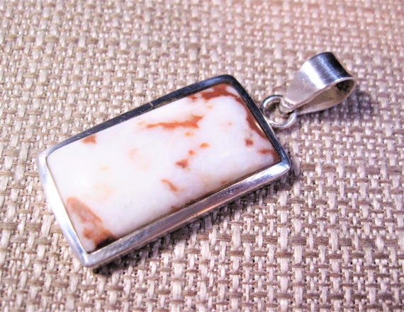 Sterling Silver Quartz Pendant, Gorgeous Fancy 92… - image 2