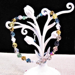 Sterling Silver Crystal Anklet, Beautiful 925 Sterling Silver Crystal Anklet Ankle Bracelet