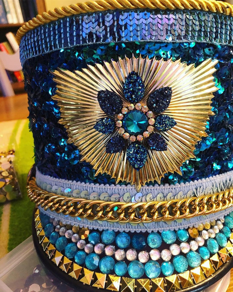 CUSTOM Marching Band Hat. Captain Hat. Festival Hat. Burning Man Hat