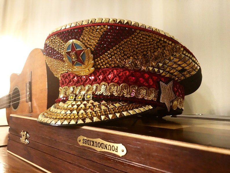 CUSTOM Marching Band Hat. Captain Hat. Festival Hat. Burning Man Hat