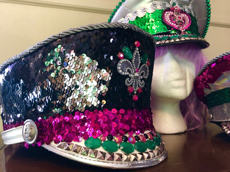 CUSTOM Reversible Sequin Hat. Marching Band Hat. Captain Hat. Etsy