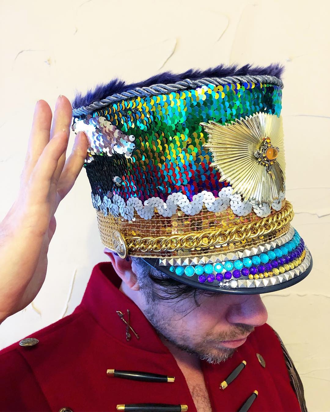 CUSTOM Reversible Sequin Hat. Marching Band Hat. Captain Hat. Etsy