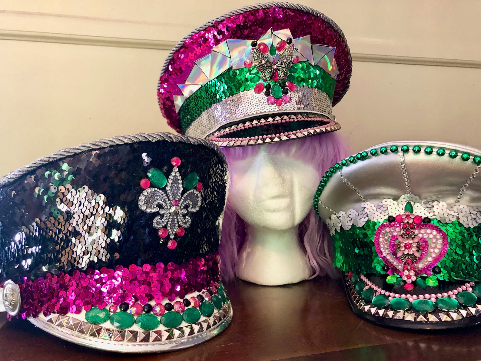 CUSTOM Marching Band Hat. Captain Hat. Festival Hat. Burning Man Hat