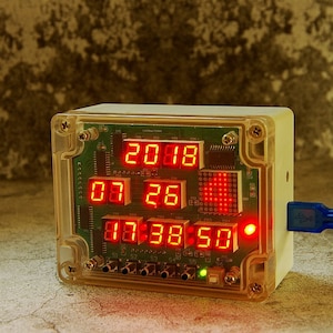 Multi function digital tube 14 LED dot matrix electronic clock diy kit soldering kit electric image 4