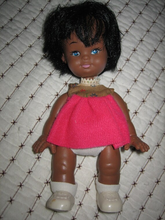Cute Vintage 7 Inch African American Black Toddler Baby Doll Etsy