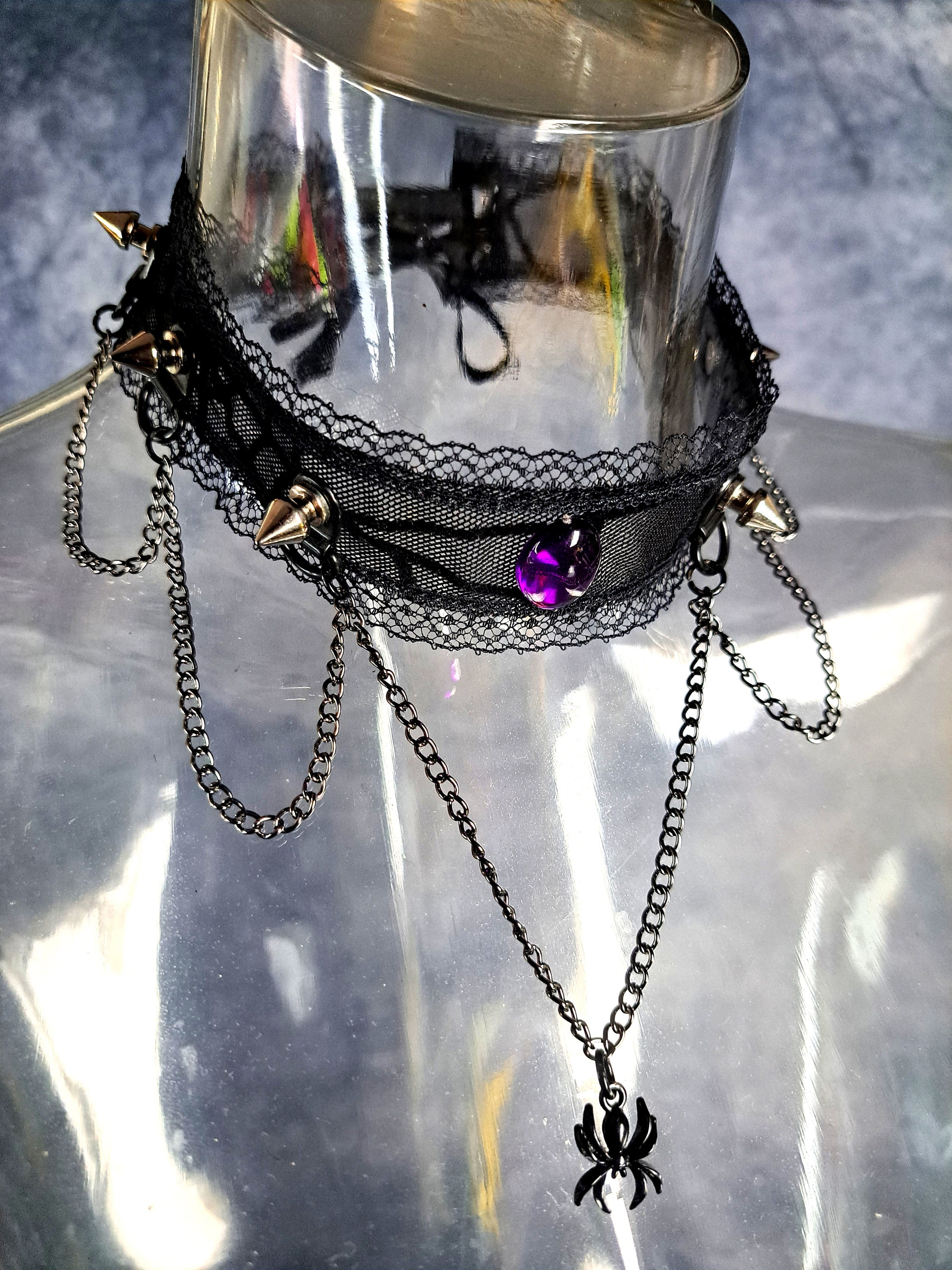 Spider Lace Choker - Etsy