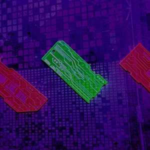 Cyber Data Chip Pendants