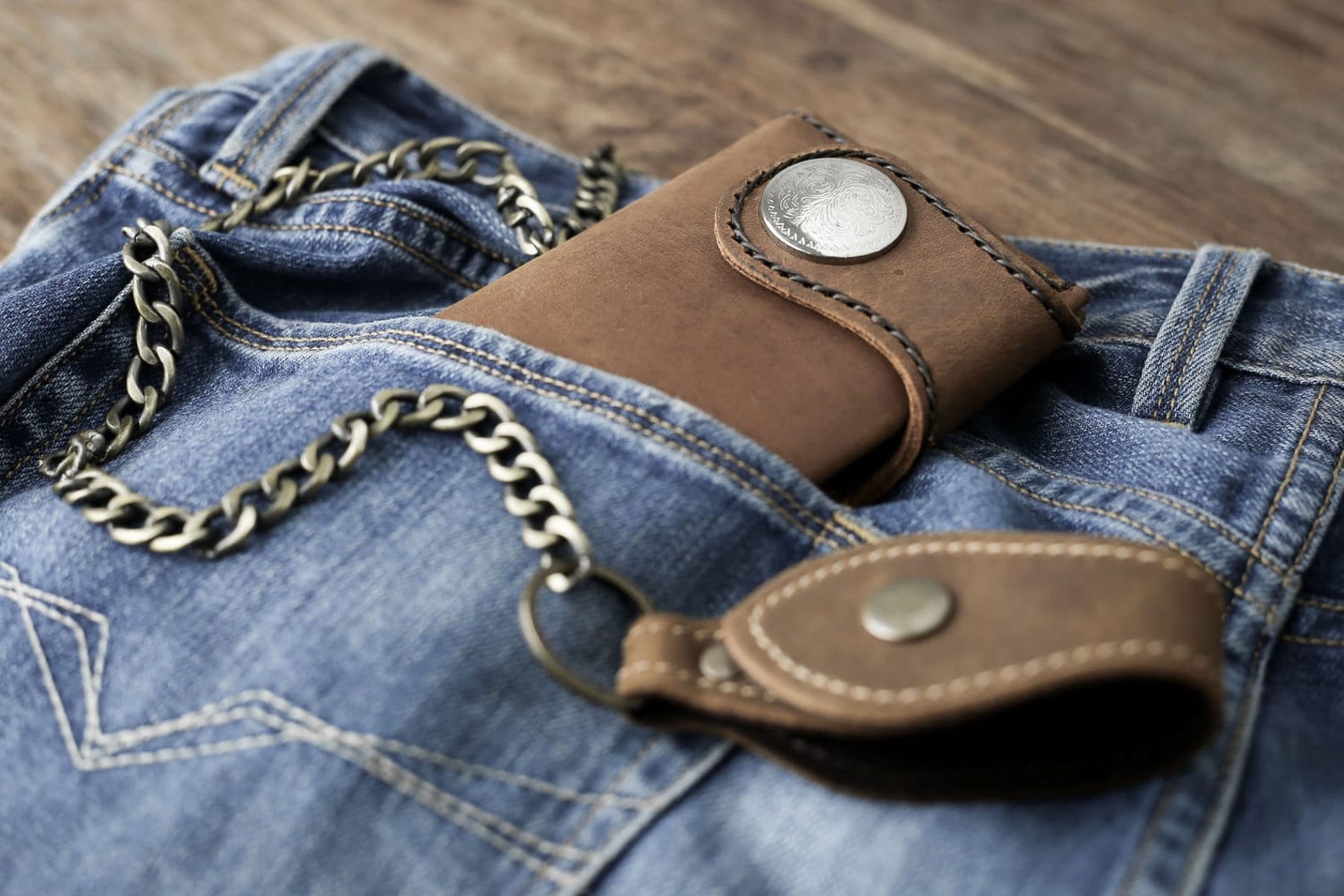 Trucker Wallet Truck Chain Wallet Best Trucker Wallet Etsy