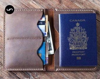LEATHER PASSPORT COVER Personalized, Leather Passport Holder, Passport Wallet, Travel Gift, Wanderlust gift, Traveler's Gift, Holder #021