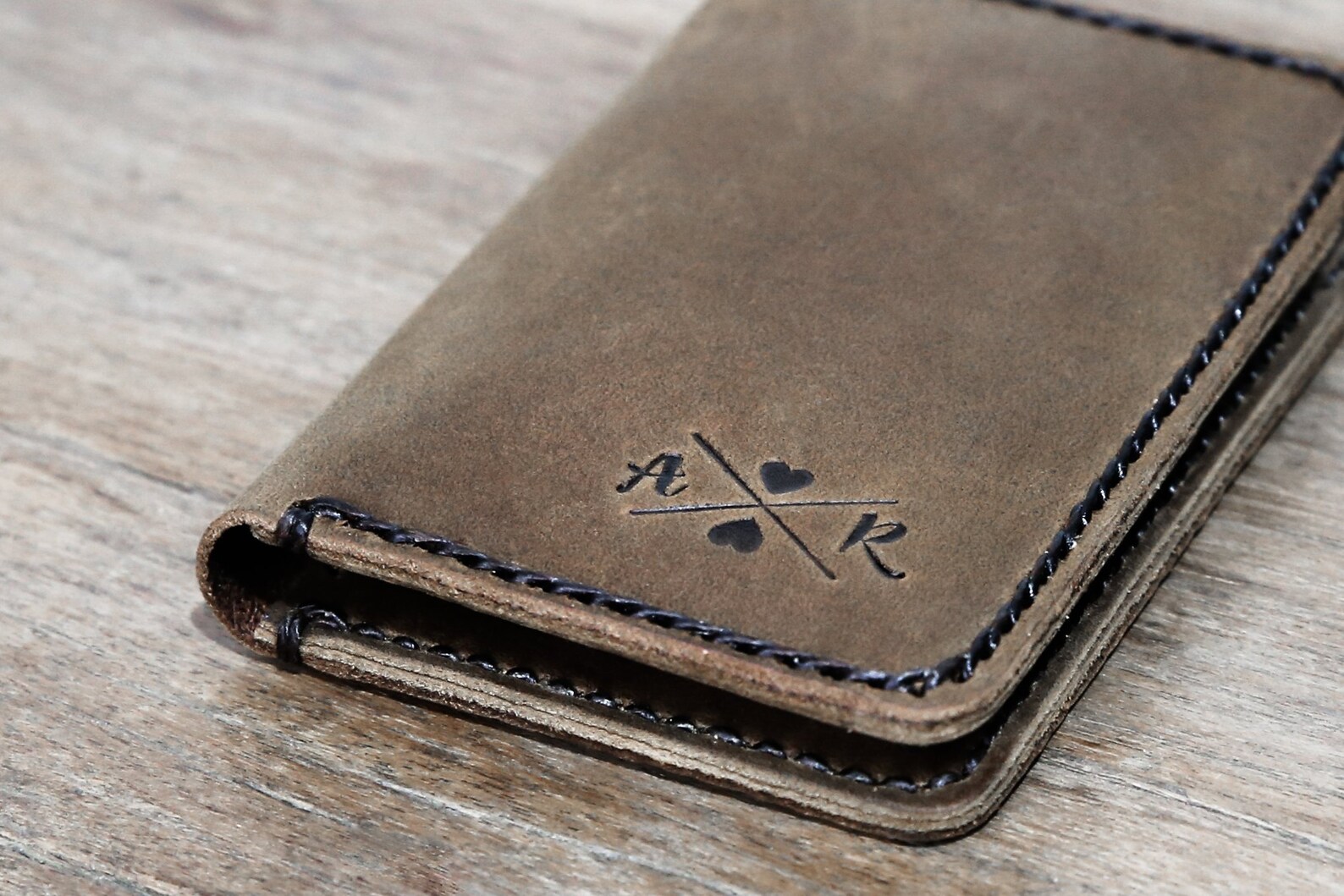 Leather Wallet Monogrammed Gift Idea Mens Leather Wallets - Etsy
