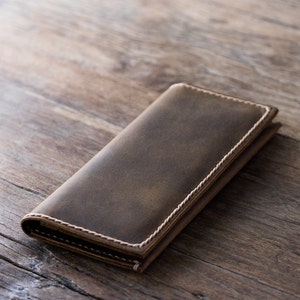 iPhone 6 PLUS Wallet Clutch Case Leather iPhone Wallet Case Rustic Signature Hand-Stitching by JooJoobs 065 image 2