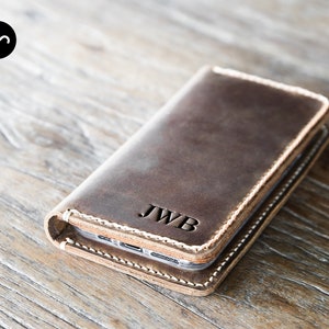 iPhone Leather Wallet Case, All iPhone Devices, Pick Your iPhone Device from the drop-down menu, Leather iPhone Case 055 image 1