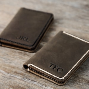 Monedero de la tarjeta de cuero, cartera de la tarjeta vertical personalizada, cartera de la tarjeta minimalista, cartera de la tarjeta de cuero hecha a mano, cartera de la tarjeta hecha a mano #051