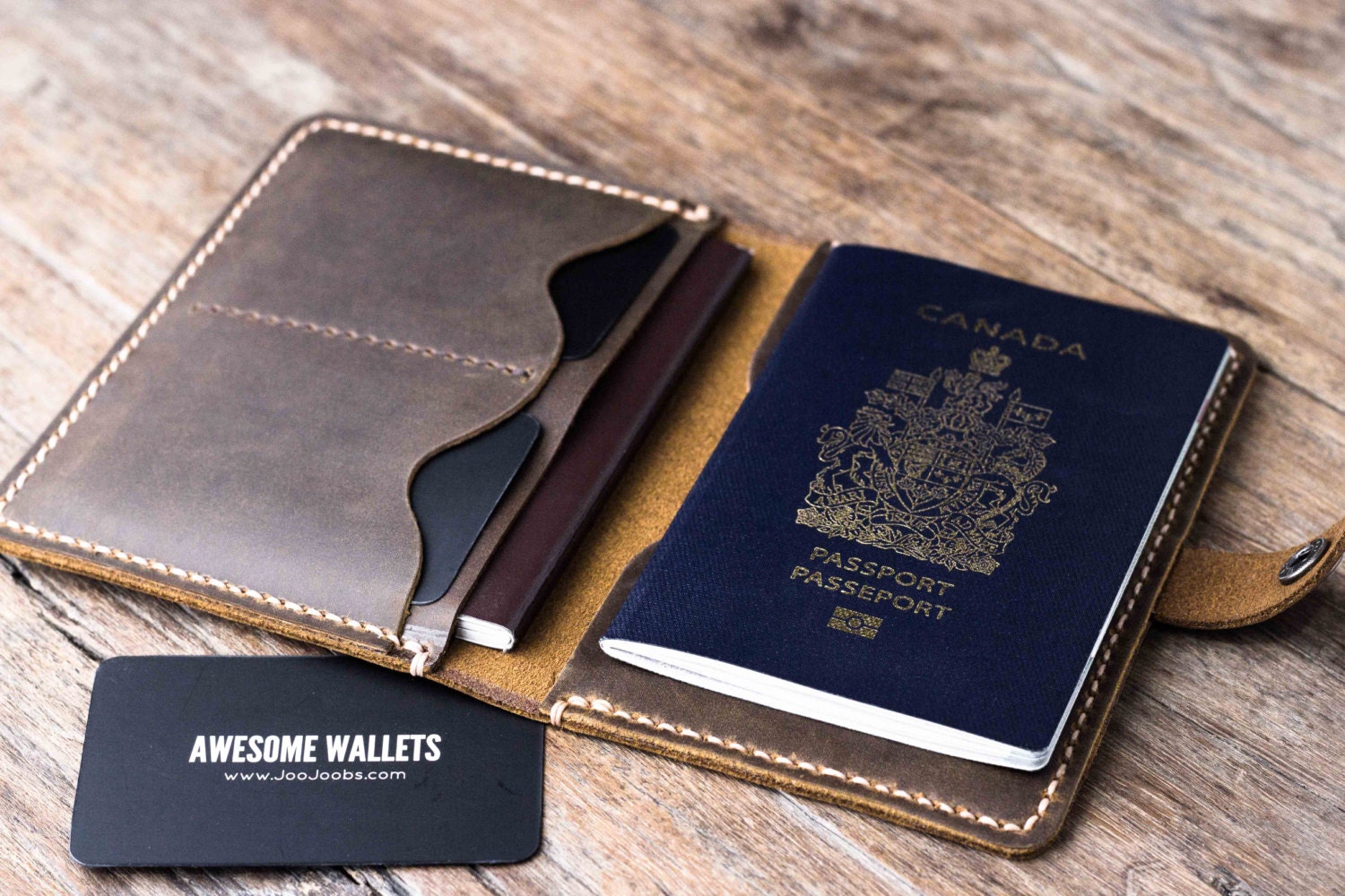 Passport Holder · Navy Leather / Yes Please